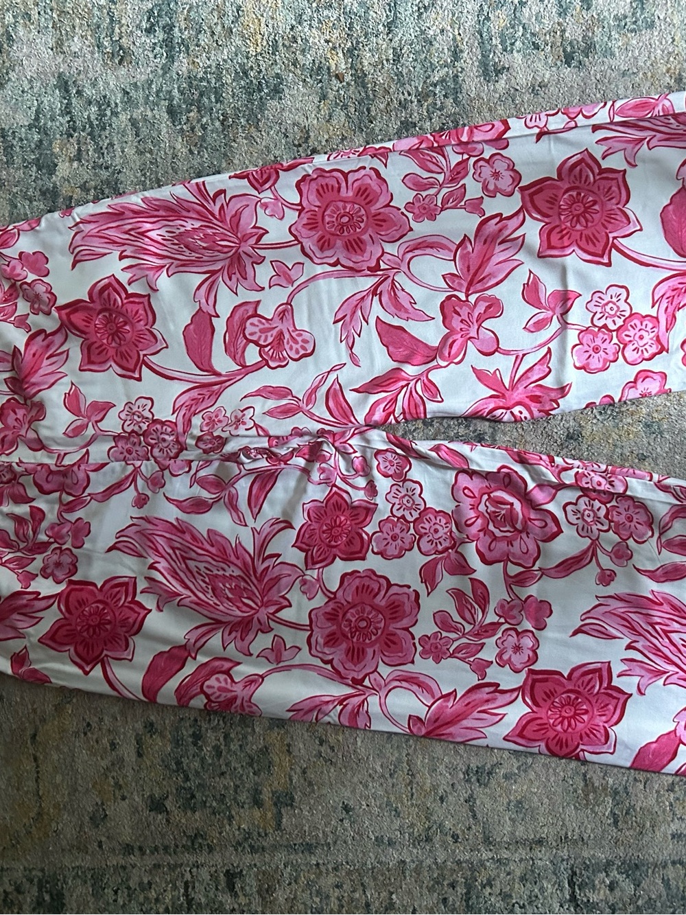 New with tag Talbots White Pants with Pink Floral Print